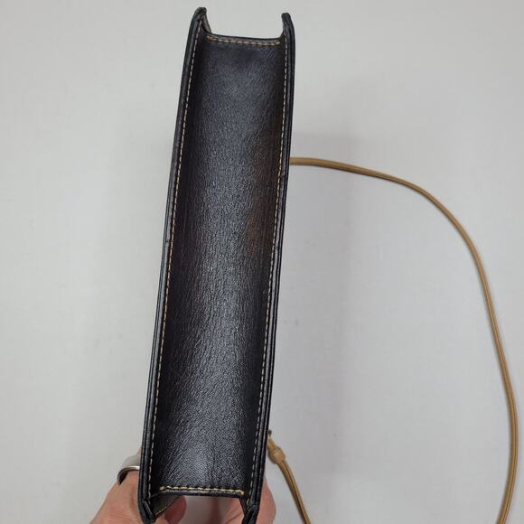 Caterina Lucchi Brown & Tan Italian Leather Shoulder Hand Bag Purse 8.5 x 5.5x 2 - Picture 7 of 7